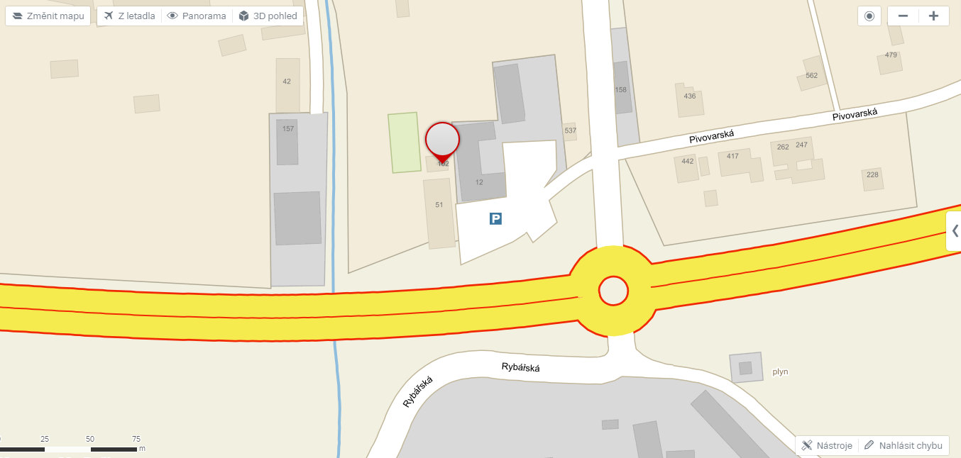 Naše poloha na mapě